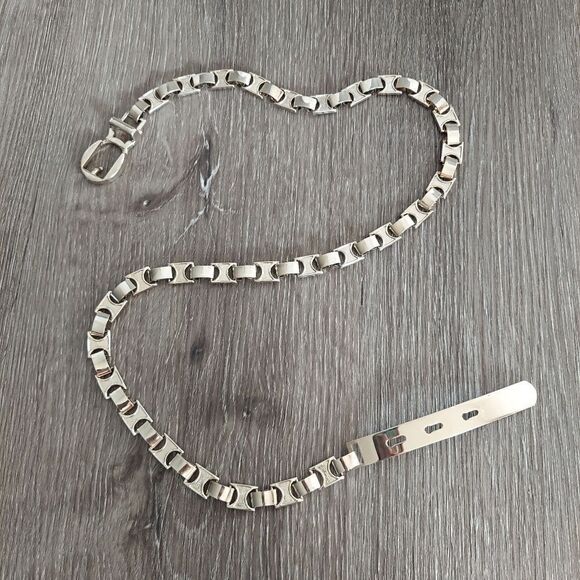 VINTAGE SKINNY GOLD CHAIN LINK BELT 32" LONG - Picture 3 of 5